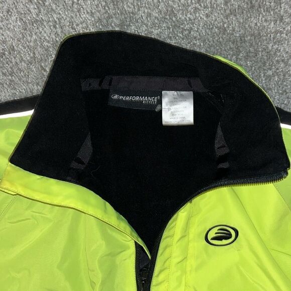 high visibility reflective black neon performance bike cycling fleece jacket XL - Picture 4 of 6
